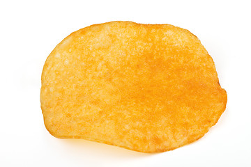 Image showing One potato chips isolated on a white background