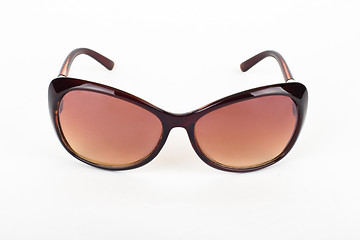 Image showing Brown sunglasses isolated on the white background