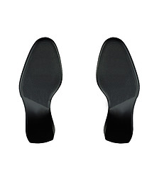 Image showing The black man's shoes isolated