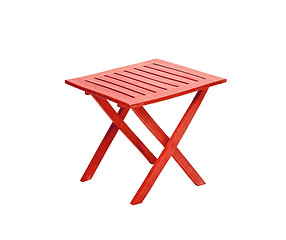 Image showing modern red table isolated on white background