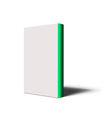 Image showing close up of a blank white notebook on white background