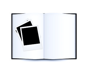 Image showing Photos on book