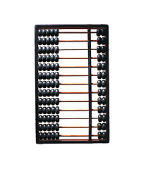 Image showing old wooden abacus isolated on a white background