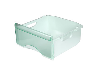Image showing Plastic storage box Plastic container isolated on white