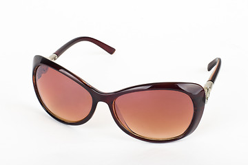 Image showing Brown sunglasses isolated on the white background