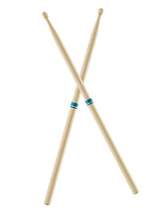 Image showing Two wooden drumsticks isolated