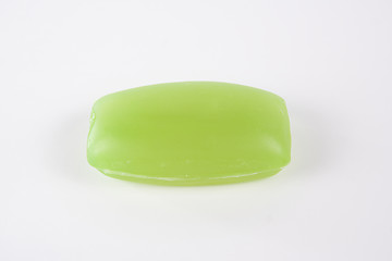 Image showing Green soap isolated on white background