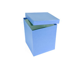 Image showing Blue box on white background