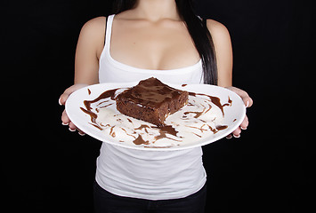 Image showing woman hold cake