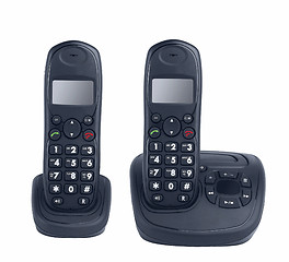 Image showing A modern, cordless home phones