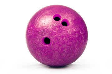 Image showing ball game in bowling on a white background