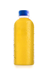 Image showing Plastic bottle of orange juice