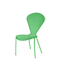 Image showing an isolated green chair on white