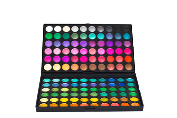 Image showing Make-up colorful eyeshadow palette