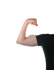 Image showing strong biceps on a white background