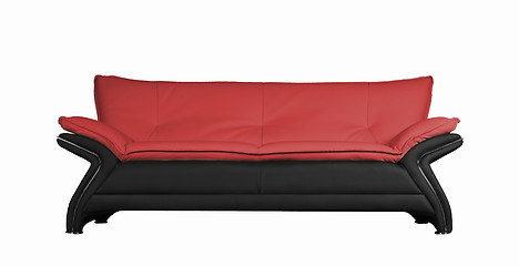 Image showing Red Modern sofa isolated on white background