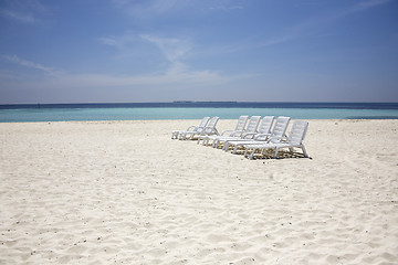 Image showing Beach chairs