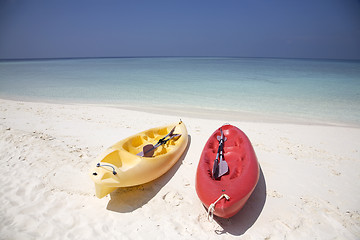 Image showing Canoes