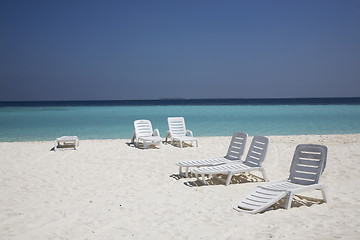 Image showing Beach chairs