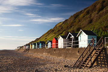 Image showing Beach huts