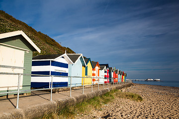 Image showing Beach huts