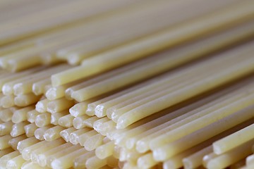 Image showing Closeup of Spaghetti lying on a table