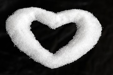 Image showing Sugar Heart Crystals Closeup