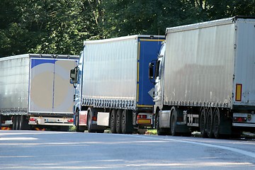 Image showing Truck platoon