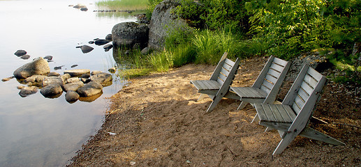 Image showing Place for summer rest on a lake