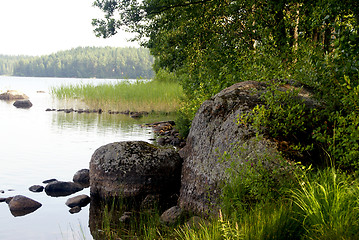 Image showing Wild landscape of Finland nature in summer time