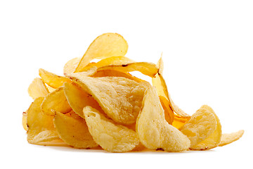 Image showing Pile of potato chips