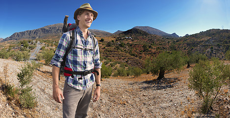 Image showing Smiling Hiker