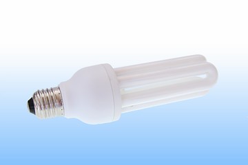 Image showing Fluorescent energy saving light bulb