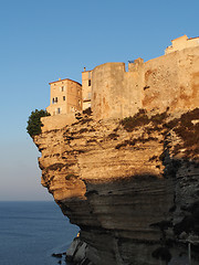 Image showing Bonifacio at sunrise, Corsica, France