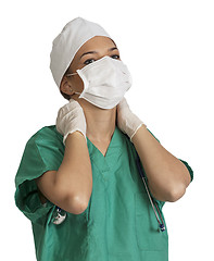 Image showing Exhausted Female Doctor