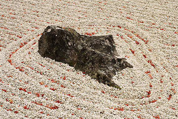 Image showing Autumn Zen garden