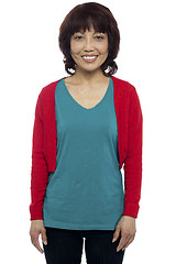 Image showing Casually portrait of smiling asian beauty