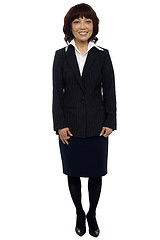 Image showing Experienced Asian business lady. Team leader