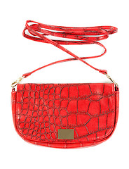 Image showing Red Women's fashionable small handbag