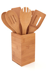 Image showing Wooden Utensil Set