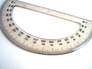 Image showing old protractor