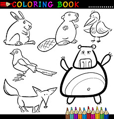 Image showing Animals for Coloring Book or Page