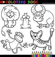 Image showing Animals for Coloring Book or Page