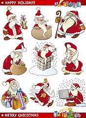 Image showing Cartoon Set of Christmas Themes