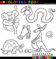 Image showing Animals for Coloring Book or Page