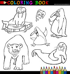 Image showing Animals for Coloring Book or Page