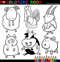 Image showing Animals for Coloring Book or Page