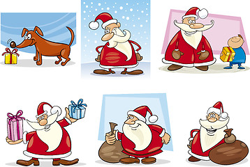 Image showing Cartoon Set of Christmas Themes