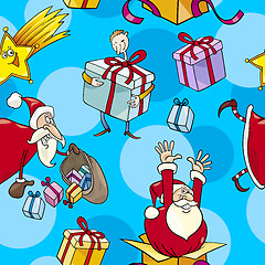 Image showing Christmas Cartoon Seamless Pattern