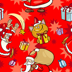 Image showing Christmas Cartoon Seamless Pattern